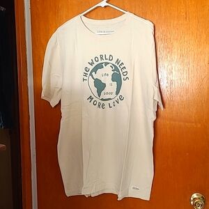 Men's XL Life Is Good Short Short Sleeve Tee Washed But Not Worn